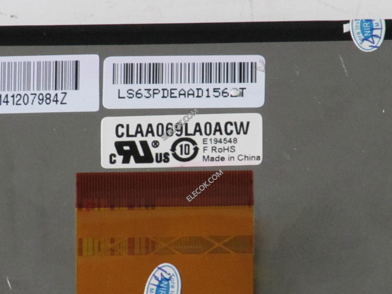 CLAA069LA0ACW 7.0" a-Si TFT-LCD Panneau pour CPT 