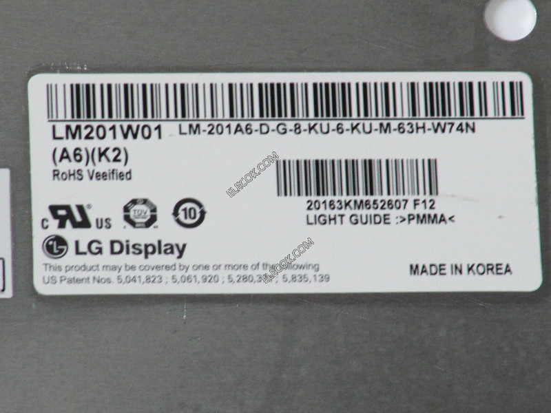 LM201W01-A6K2 20,1" a-Si TFT-LCD Panel dla LG.Philips LCD 