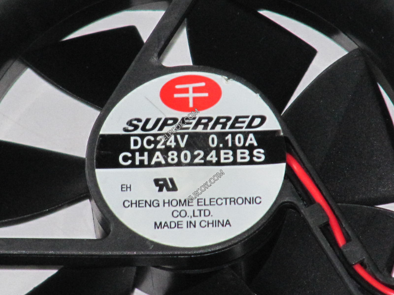 SUPERRED CHA8024BBS 24V 0.10A 2 câbler ventilateur 