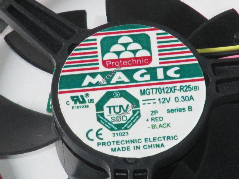 MAGIC MGT7012XF-R25(B) 12V 0.30A 3 ledninger vifte 
