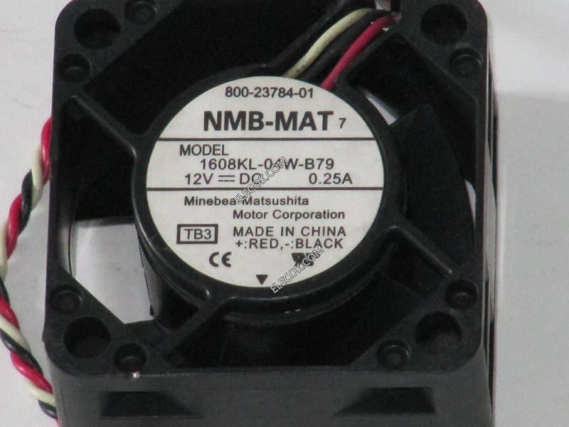NMB 1608KL-04W-B79-TB3 12V 0.25A 3wires Cooling Fan