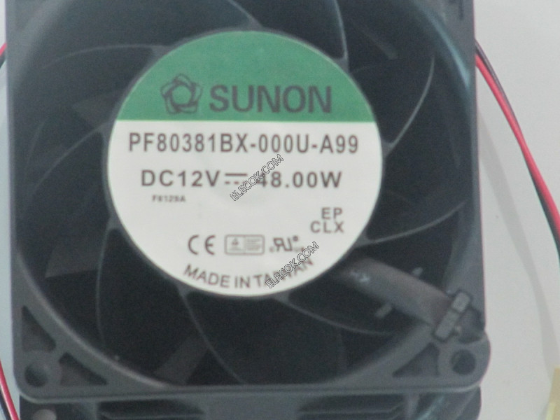 Sunon PF80381BX-000U-A99 12V 4A 48W 2 ledninger Kjølevifte 