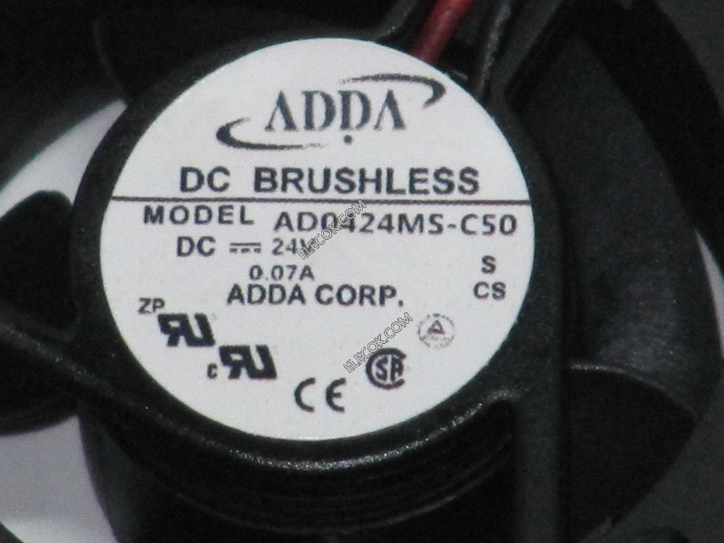 ADDA AD0424MS-C50 24V 0.07A 1.68W 2wires Cooling Fan