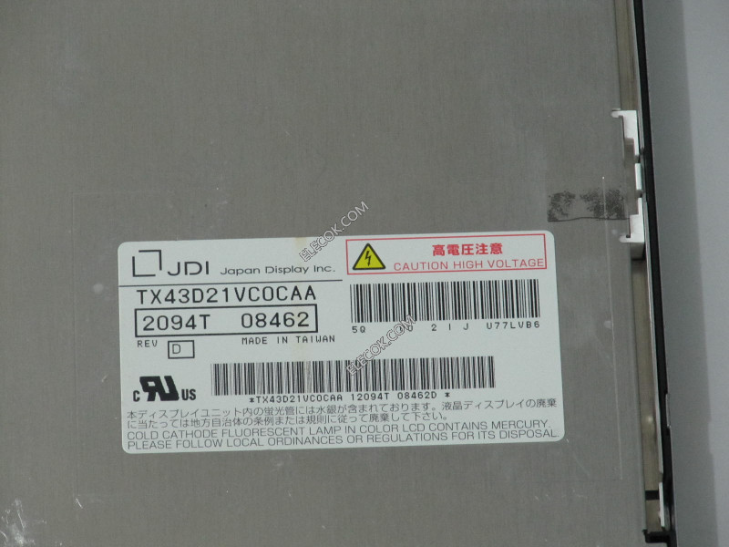 TX43D21VC0CAA 17.0" a-Si TFT-LCD 패널 ...에 대한 HITACHI 