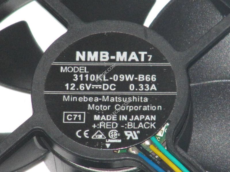 NMB 3110KL-09W-B66 12.6V 0,33A 4wires cooling fan 