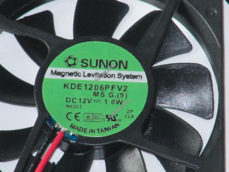 SUNON KDE1206PFV2 12V 1.0W 2wires cooling fan