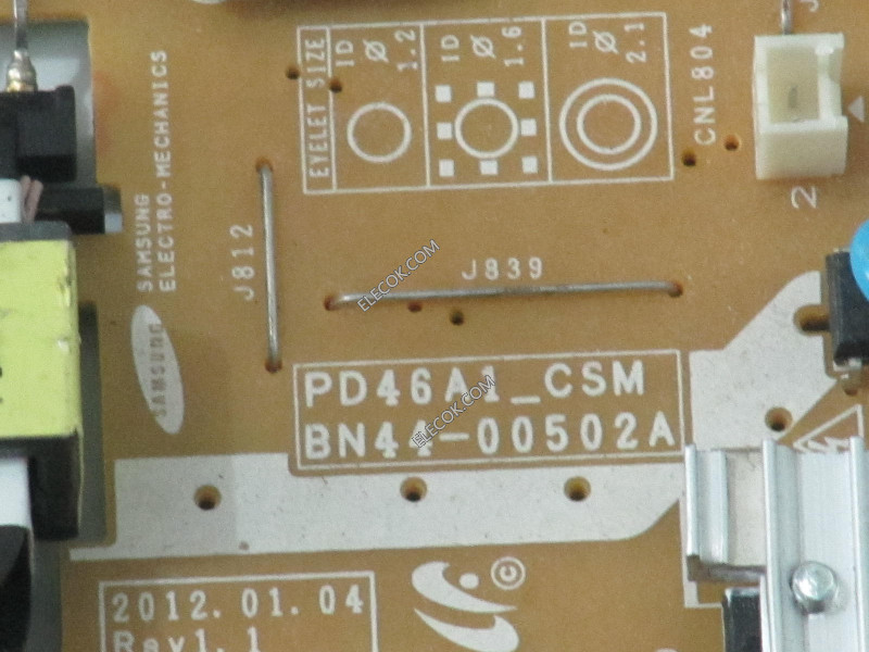 BN44-00502A PD46A1_CSM,KTL SU10054-XXXX Samsung LIPS ,used