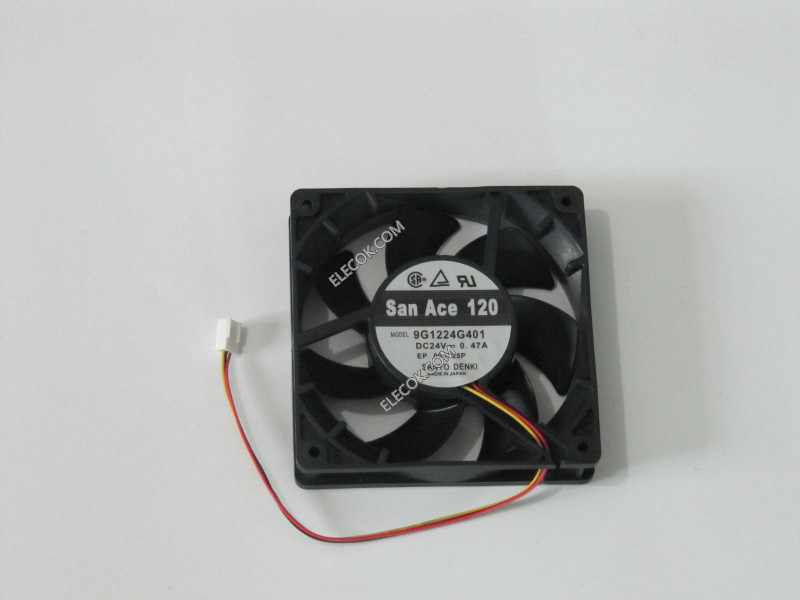 Sanyo 9G1224G401 24V 0,47A 3 cable Enfriamiento Ventilador 