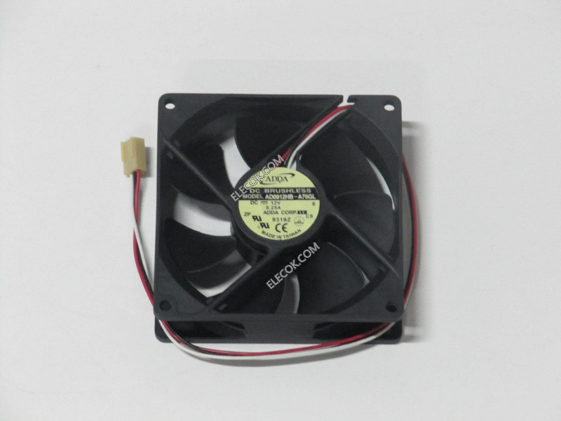 ADDA AD0912HB-A76GL 12V 0,25A 3wires Cooling Fan 