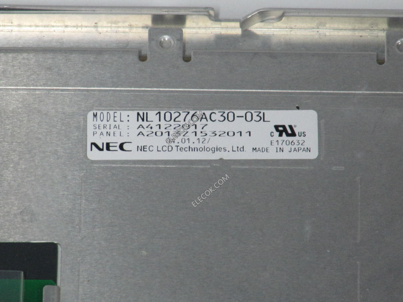 NL10276AC30-03L 15.0" a-Si TFT-LCD Panel para NEC USADO 