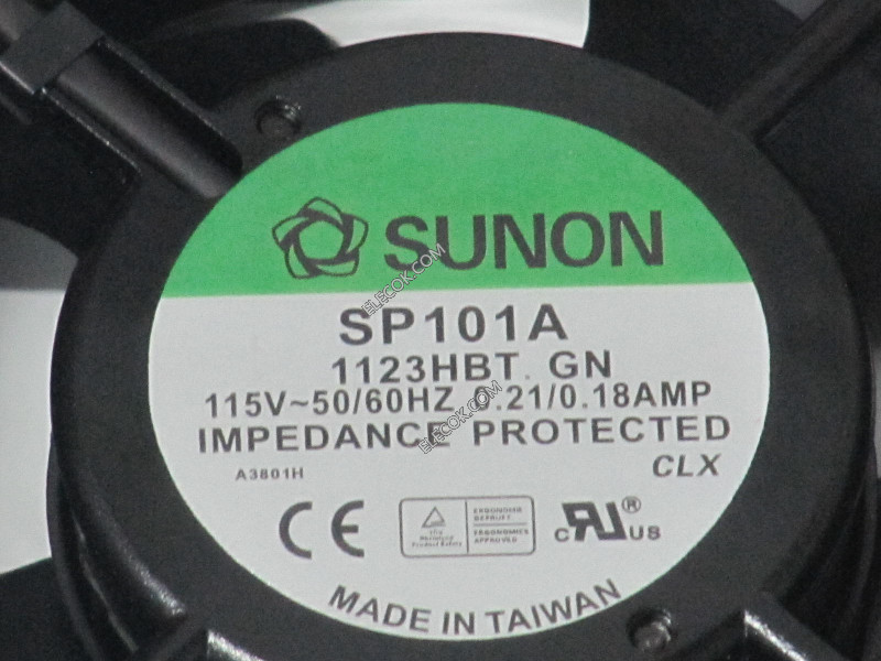 Sunon SP101A 1123HBT.GN 115V 0,18A 20/18W 2wires Cooling Fan 