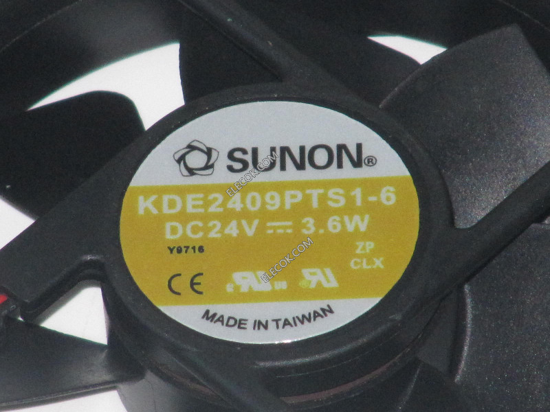 SUNON KDE2409PTS1-6 24V 3.6W 2wires Cooling Fan