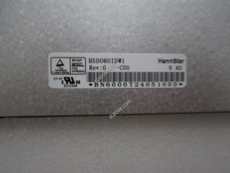 HSD080IDW1-C00 8.0" a-Si TFT-LCD Panel para HannStar 
