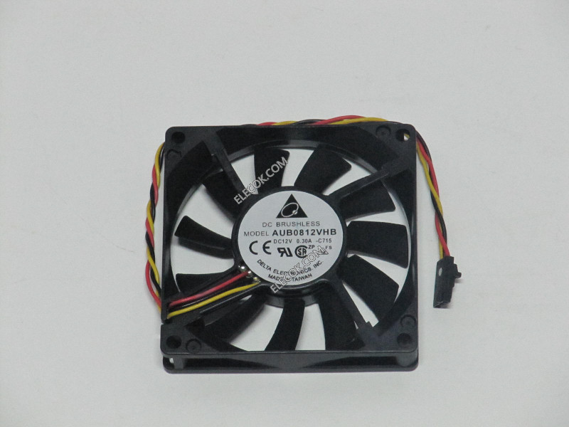 DELTA AUB0812VHB 12V 0,3A 3wires Cooling Fan 