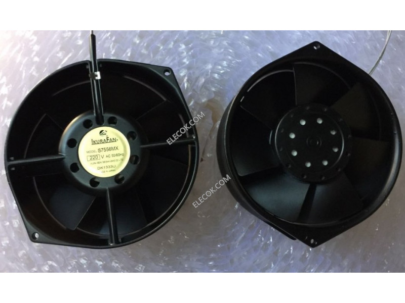 IKURA S7556MX 220V 43/40W 2wires Cooling Fan, 172*150*55MM