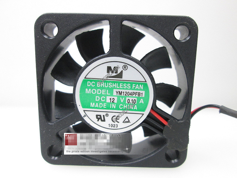 M YM1204PFB1 12V 0.1A 2wires Cooling Fan