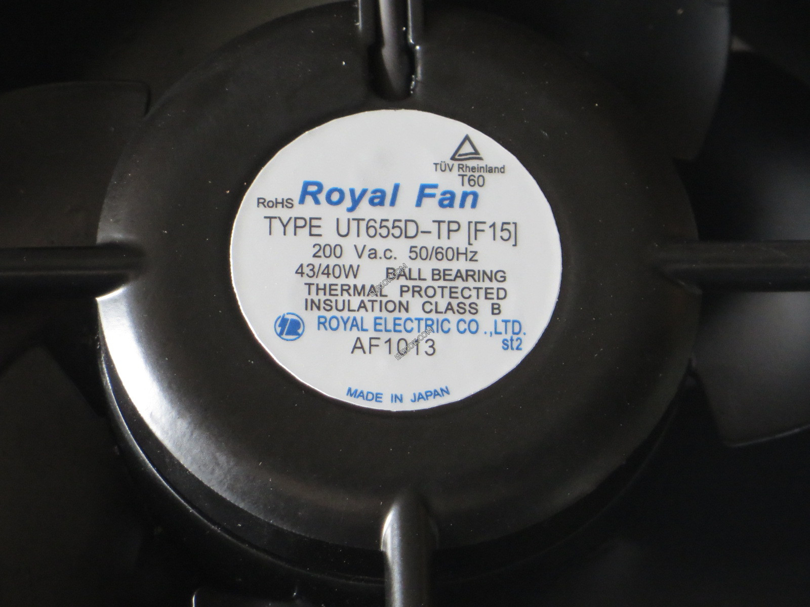 40W metal high temperature fan ROYALFAN 200V43 F15 for UT655D-TP